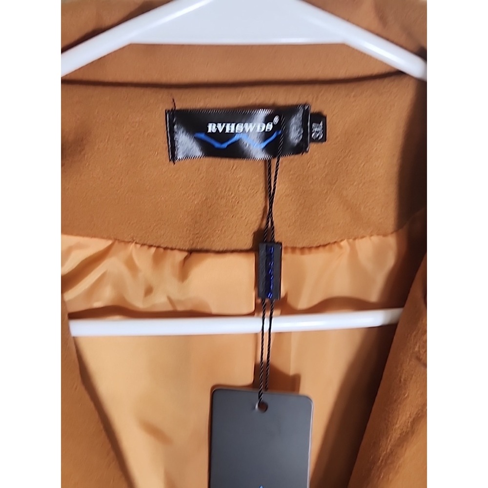 Women's Shein‎ Camel double breasted Coat Trench Coat 3xl - Picture 4 of 9